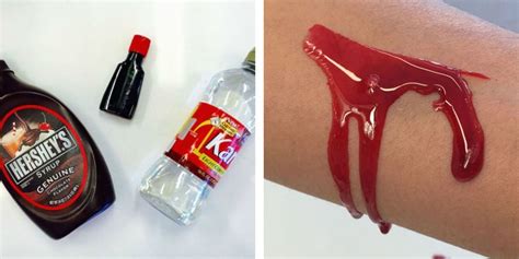 fake blood mix for clothes - homemade blood flesh.